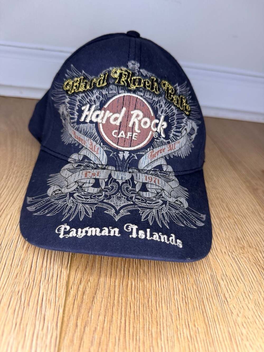 BOGOHard Rock Cafe Cayman Islands Rock n Roll Winged Logo Baseball Cap
